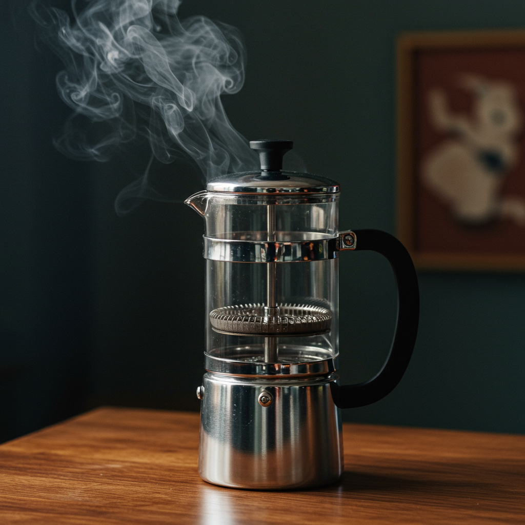 Cómo preparar café como en una cafetería usando una cafetera de émbolo tradicional.