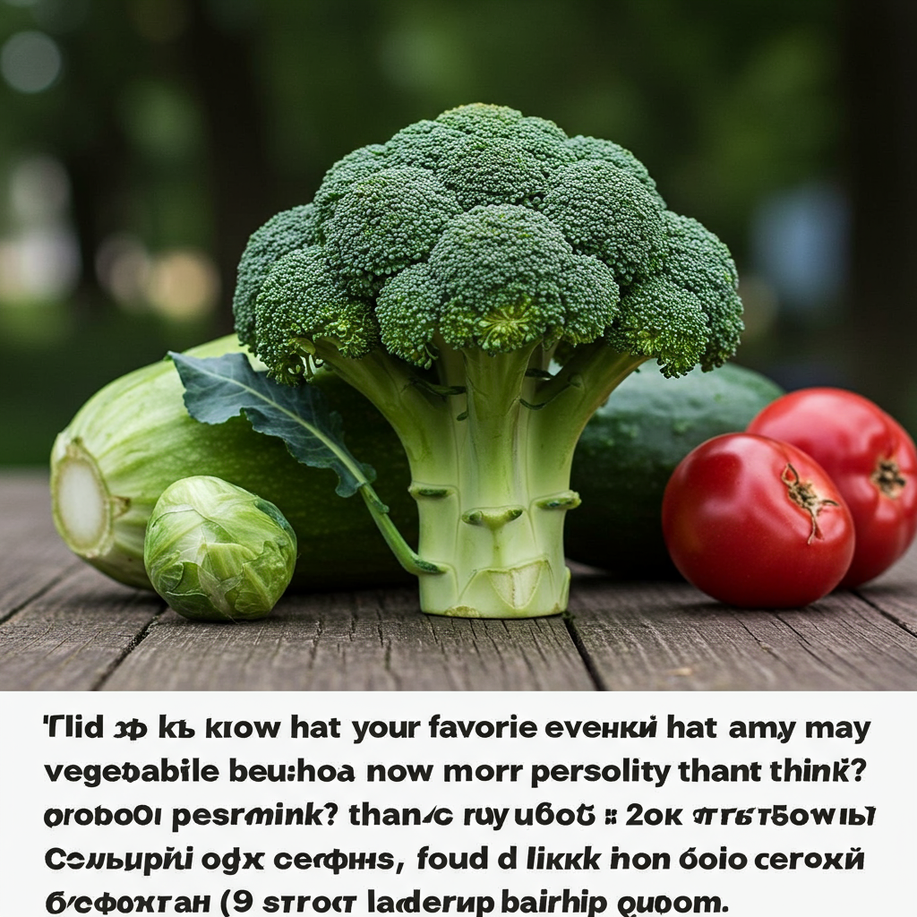 Quick test: What vegetable are you today? (Text on screen).