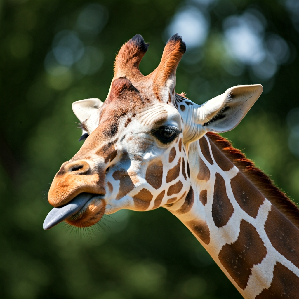 Why does a giraffe have a blue tongue? (Sun protection).